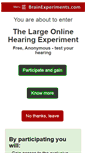 Mobile Screenshot of brainexperiments.com